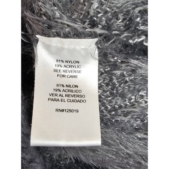 Joseph A Women's Sweater Size Small Gray Fuzzy Polka Dot Long Sleeve Knit Top - Picture 7 of 9